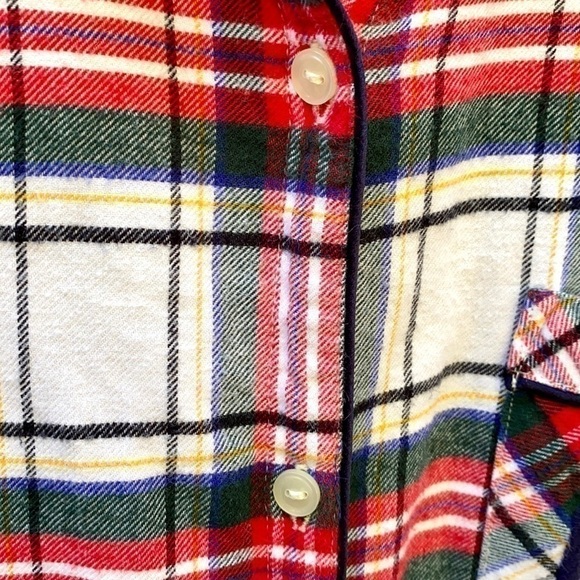 GAP + Pendleton Holiday Plaid Button Down Shirt/Pajama Top Sz S - Picture 6 of 13